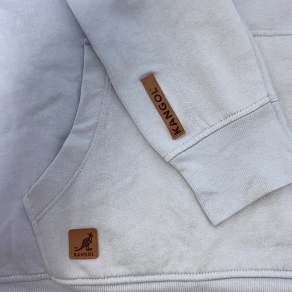 Woman’s Kangol‎ baby blue cotton blend fleece hoodie size XL fits like medium - Picture 7 of 14